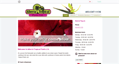 Desktop Screenshot of albertatropicalplants.com