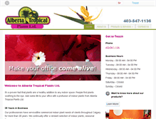 Tablet Screenshot of albertatropicalplants.com